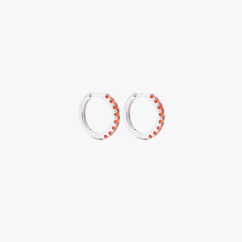 MINI HOOP 12mm IN ORANGE SILVER