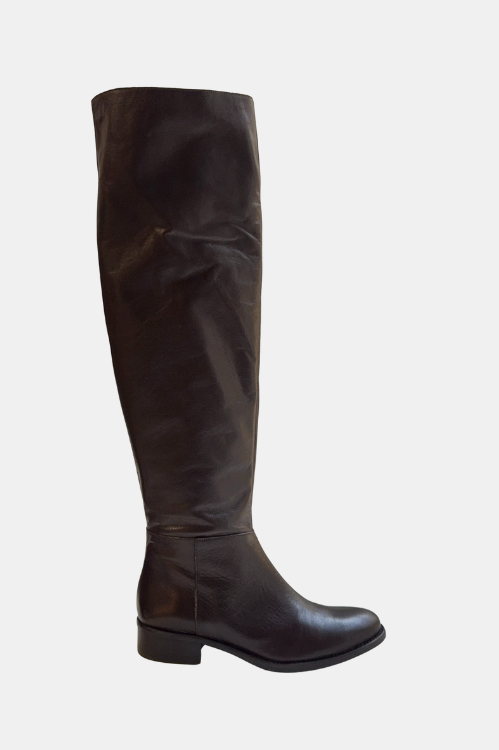 OVERKNEE BOOTS IN DARK BROWN