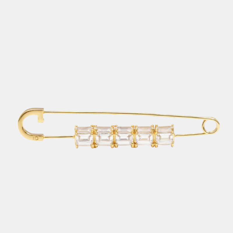 COLORFUL BROOCH PIN WHITE GOLD