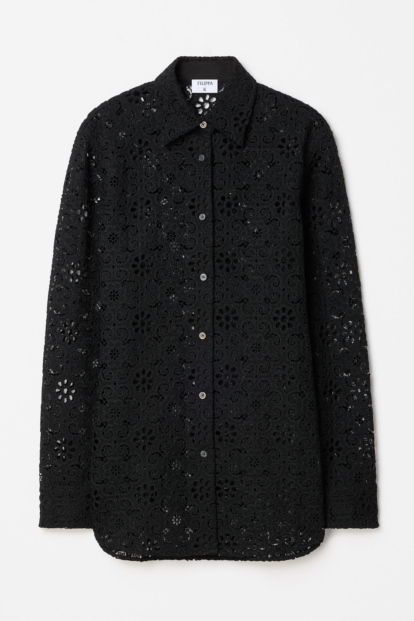 1 FILIPPA K LACE SHIRT BLACK - Image 1