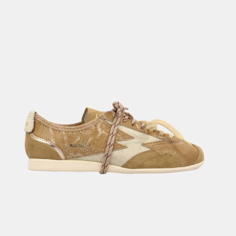 MOA CONCEPT IKIGAI COGNAC CRACKLE SNEAKER WITH CRACKLE