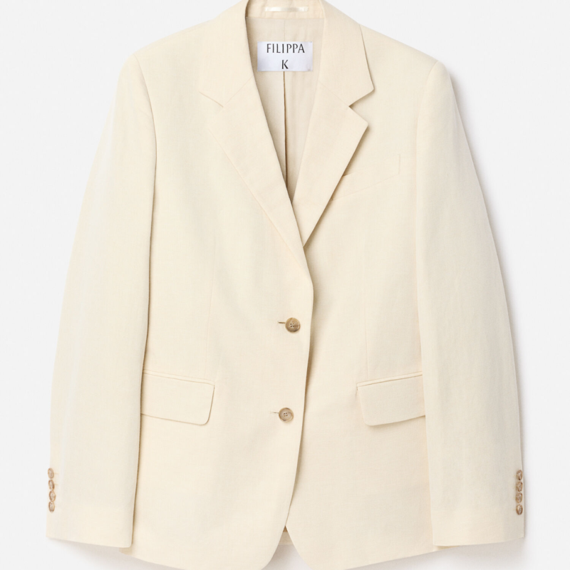 FILIPPA K DELILAH LINEN BLAZER CREAM WHITE