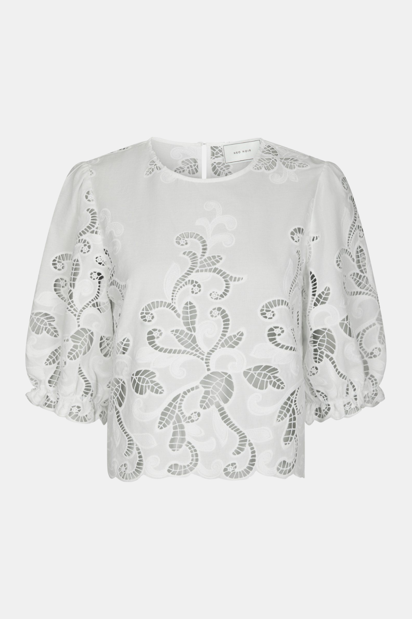 1 NEO NOIR FIA EMBROIDERY BLOUSE PRODUCTION WHITE - Image 1