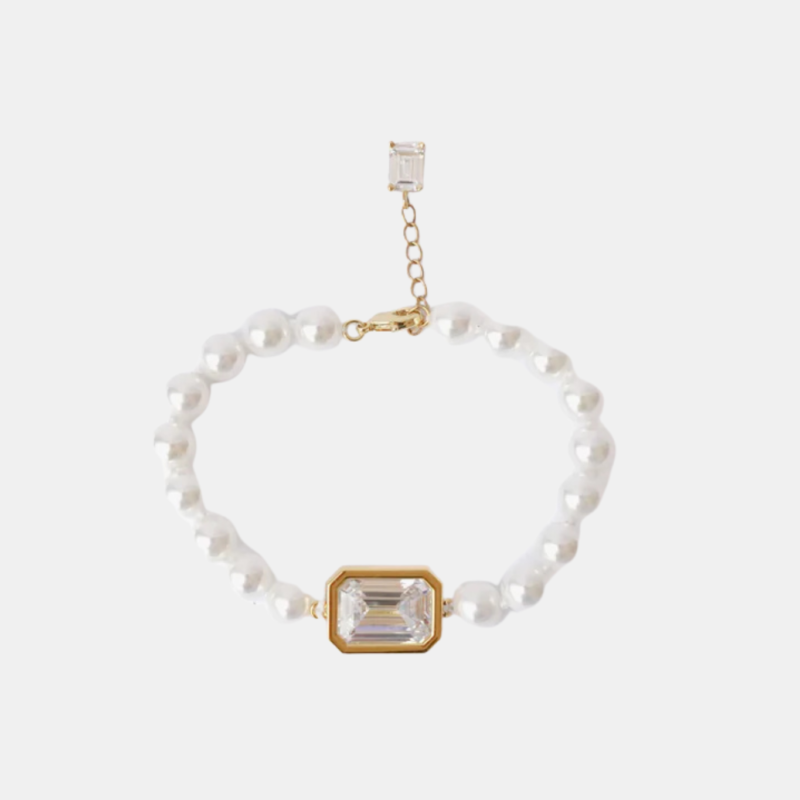 IZABEL DISPLAY MEGA PEARL BRACELET WHITE GOLD