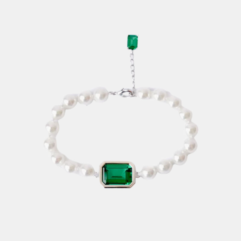 IZABEL DISPLAY MEGA PEARL BRACELET GREEN GOLD