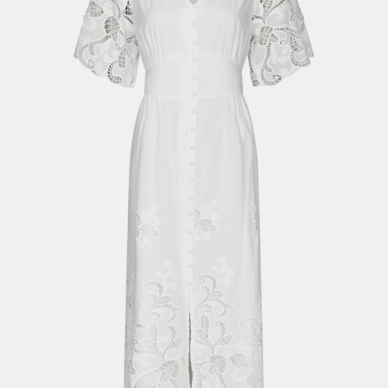 NEO NOIR LUNETTE EMB DRESS PRODUCTION WHITE