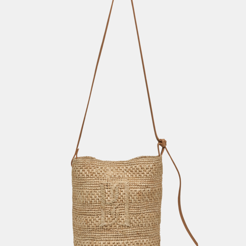 BY MALENE BIRGER MIRABELLEE STRAW BUCKET BAG UNDYED