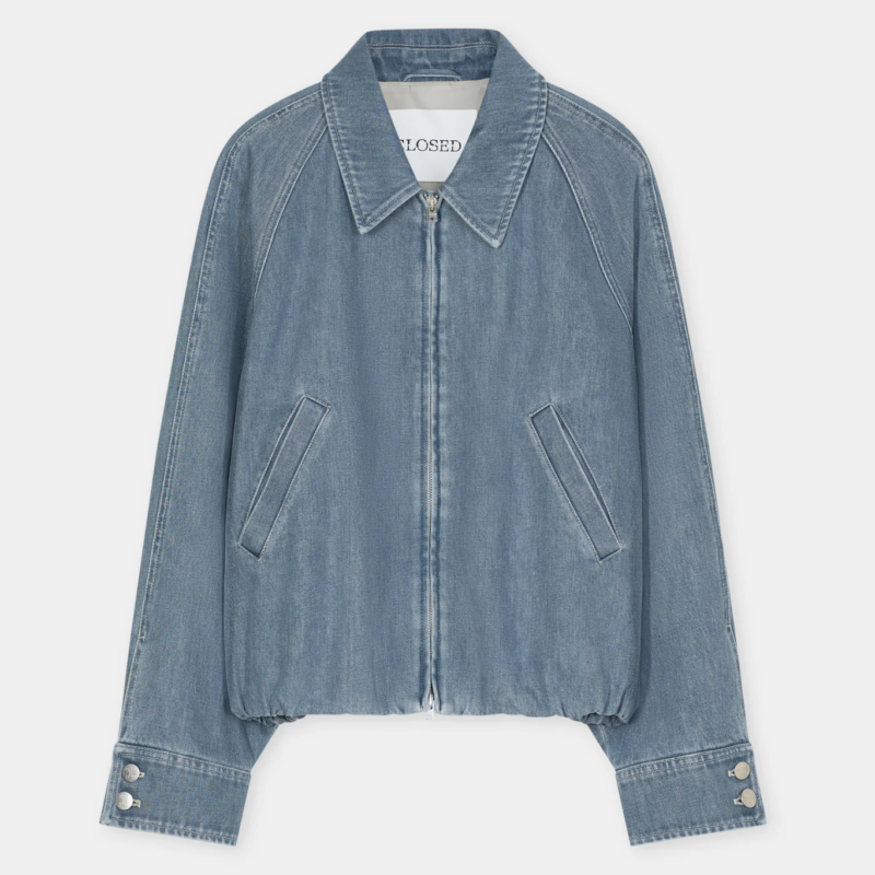 CLOSED DENIM RAGLAN BLOUSON MID GREY