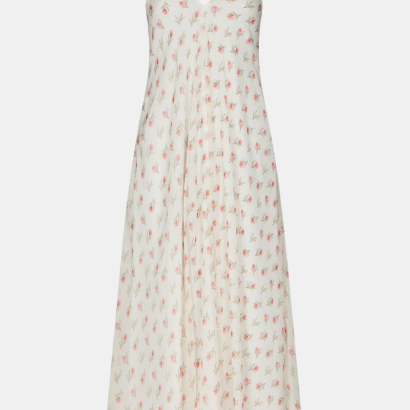 NEO NOIR GRAZIA FLOWER DRESS OFF WHITE