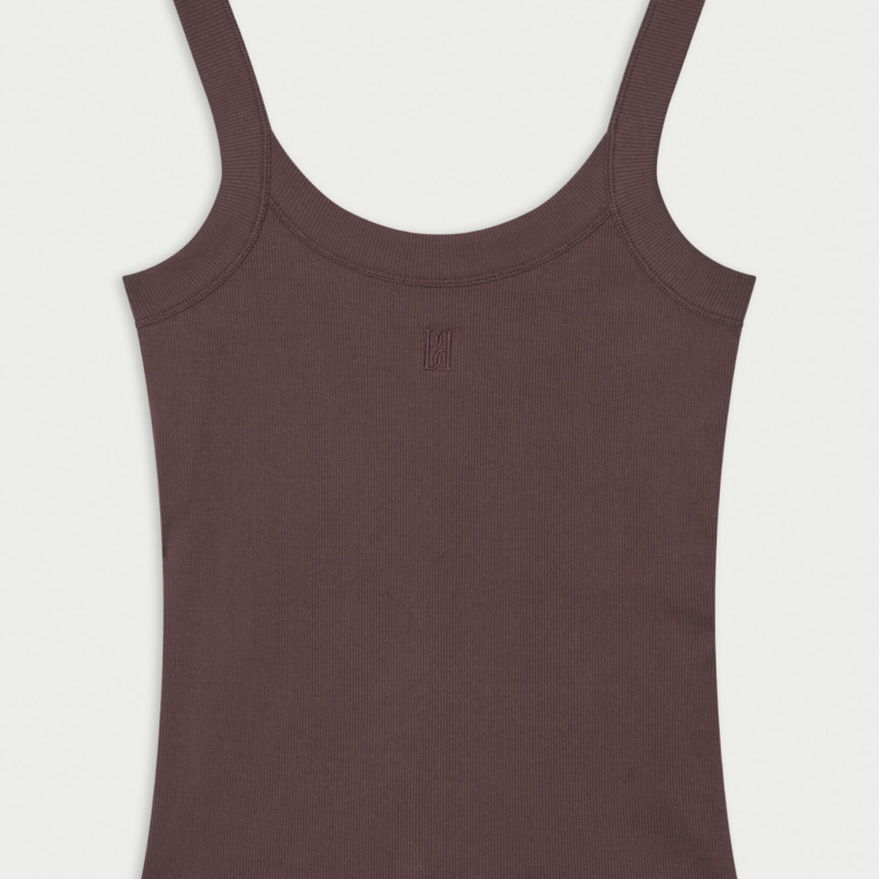 BY MALENE BIRGER FRILLIO TOP DARK BROWN