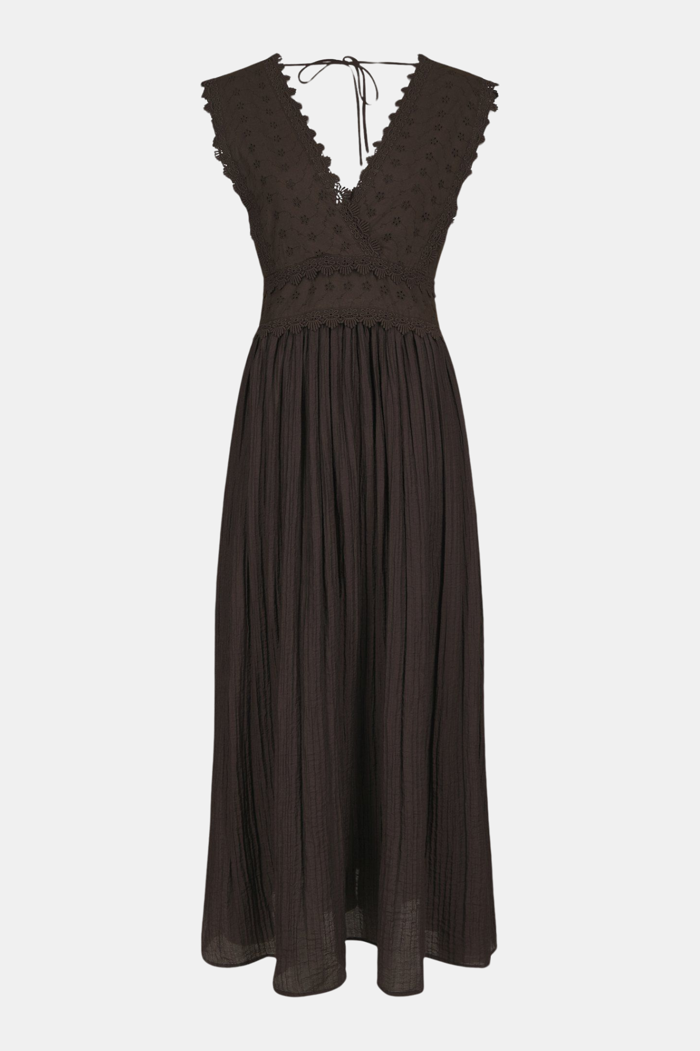 1 NEO NOIR ARISTA LACE DRESS DARK BROWN - Image 1