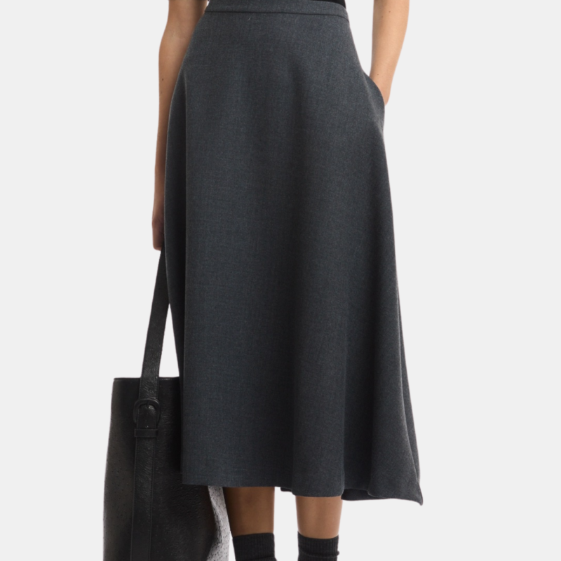 ONE AND OTHER MOOK SKIRT GREY MELANGE
