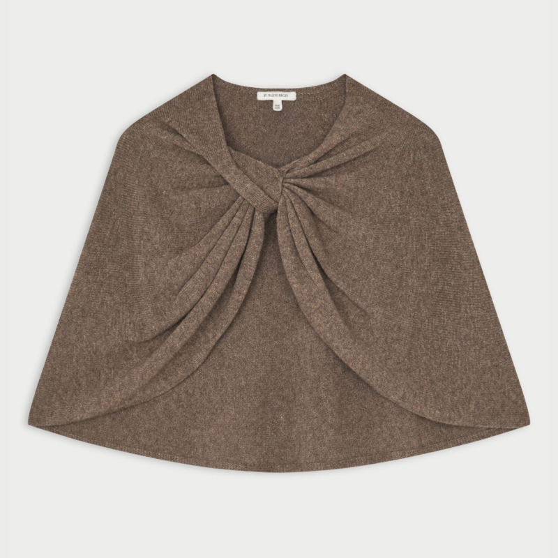 BY MALENE BIRGER PINNE WOOL CAPE FOSSIL
