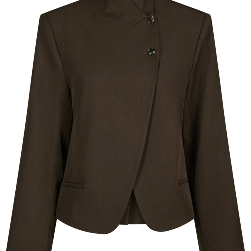 NEO NOIR TIRIA STRUCTURE BLAZER DARK BROWN