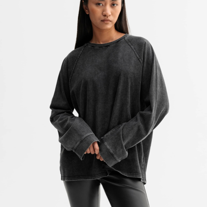 AHLVAR GALLERY THELMA LS TEE WASHED BLACK