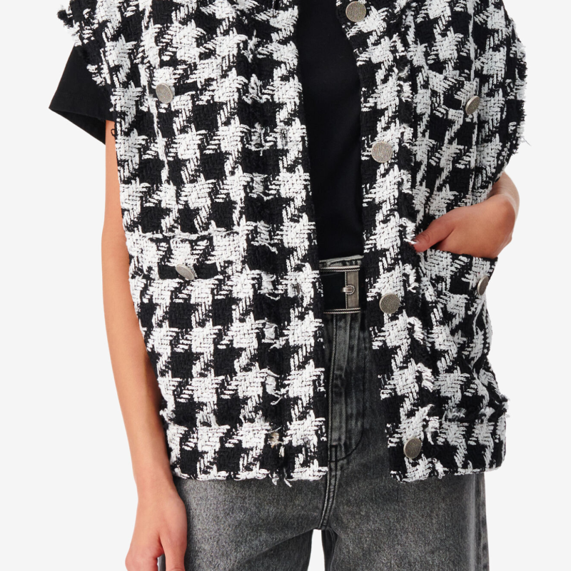 LILOUS JACKET IN BLACK/WHITE