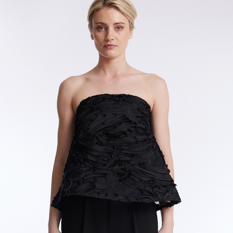 IHRIN BANDEAU TOP IN BLACK