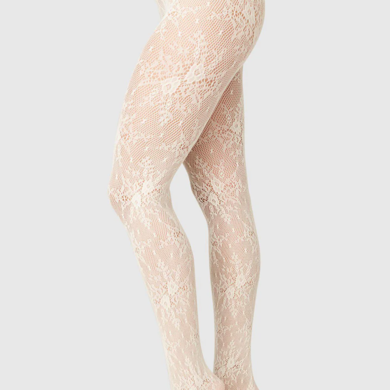 ROSA LACE TIGHTS IN IVORY