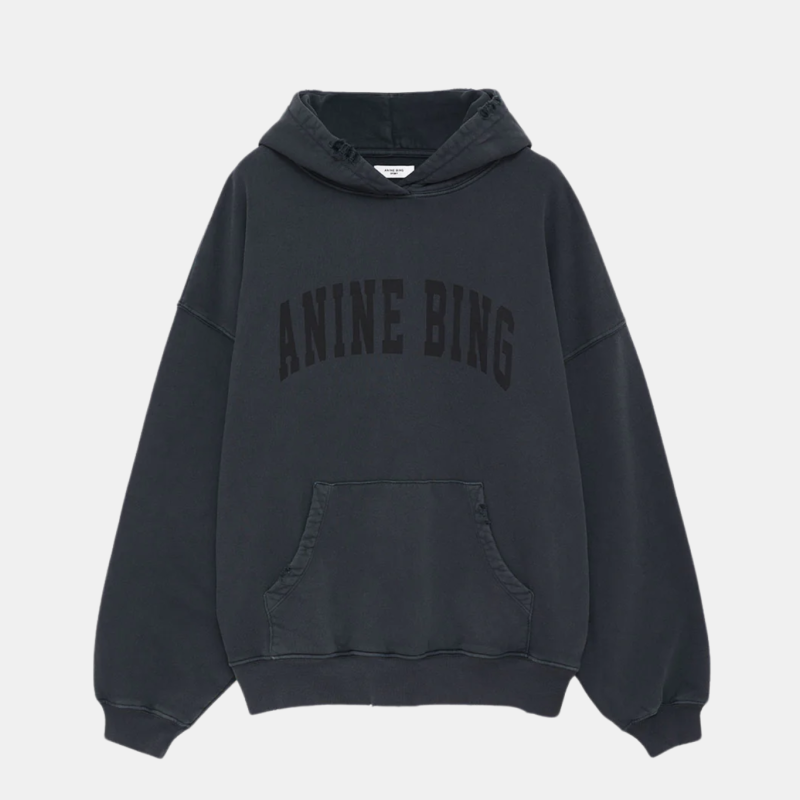 HARVEY SWEATSHIRT IN DARK WASHED BLACK