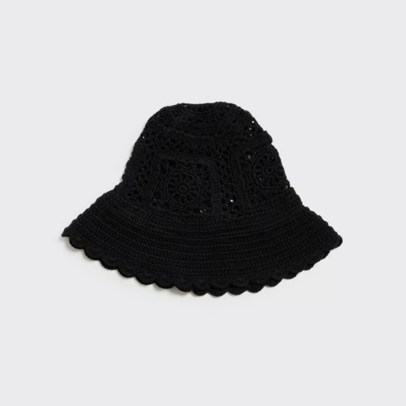 ROSIE CROCHET HAT IN BLACK