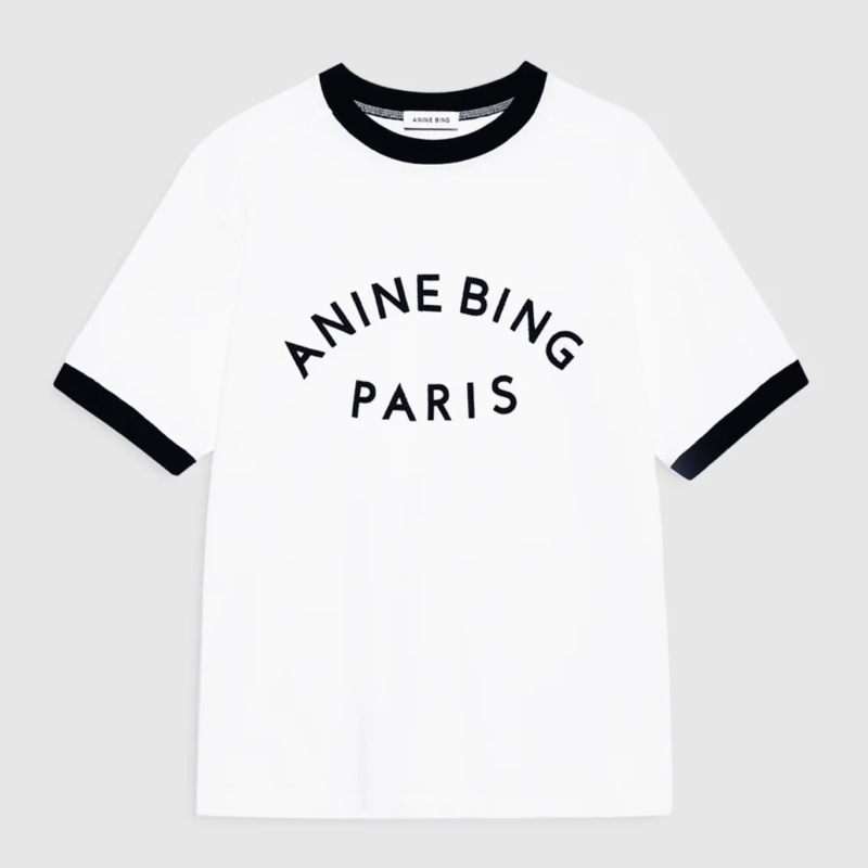ANINE BING JAYLIN TEE PARIS IVORY