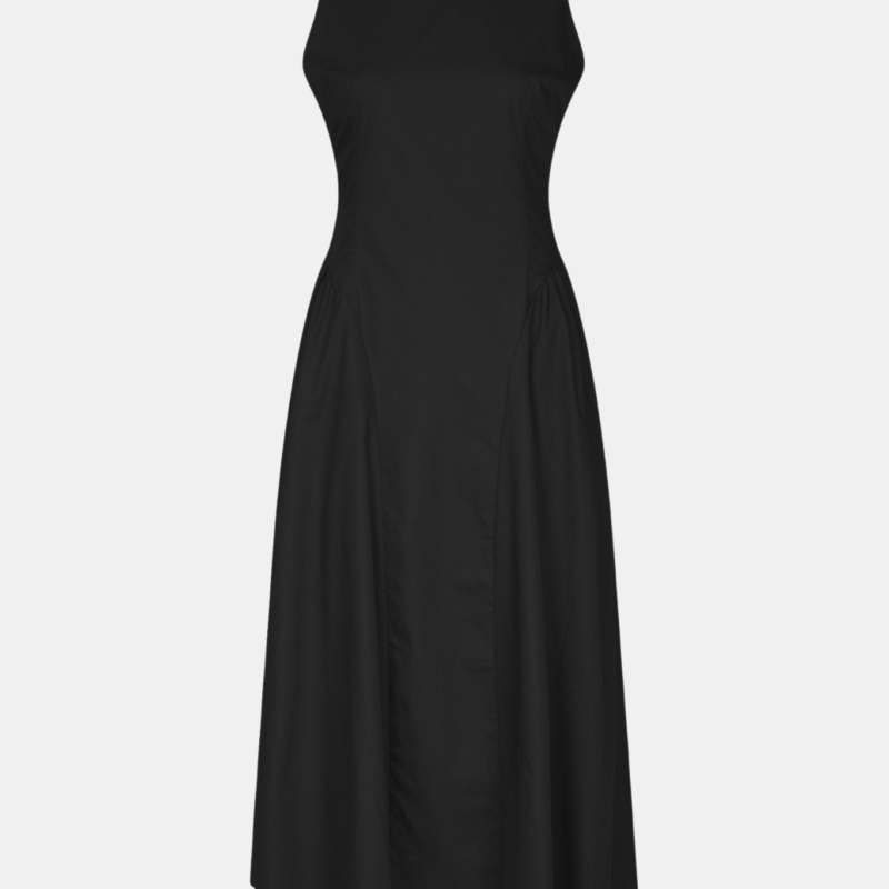 NEO NOIR ZORA POPLIN DRESS PRODUCTION BLACK