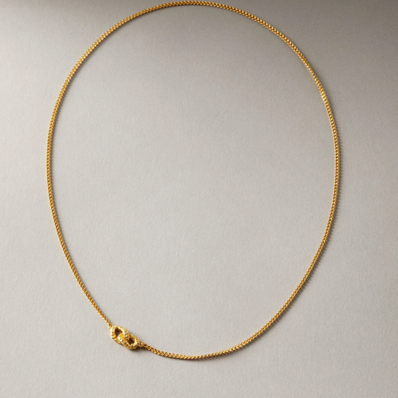 NOOTKA NEAT NECKLACE GOLD 45CM