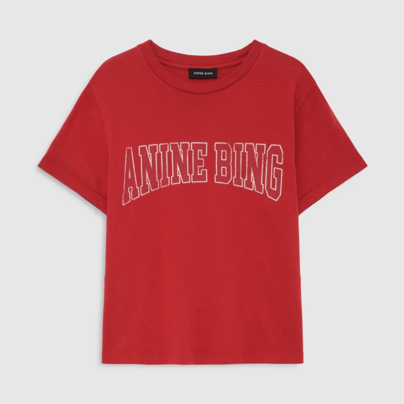 ANINE BING SHELLEY TEE TANGO RED