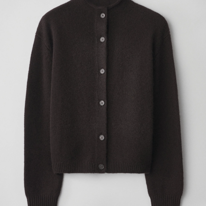LISA YANG ZIRELLE CARDIGAN DARK OAK