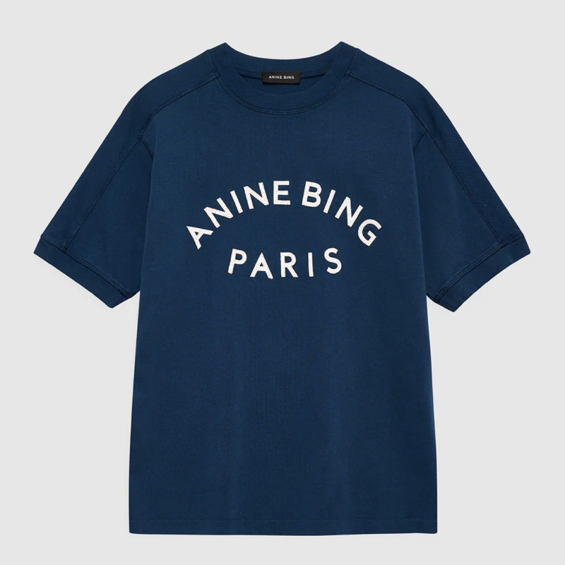 JAYLIN TEE PARIS IN WASHED NAVY