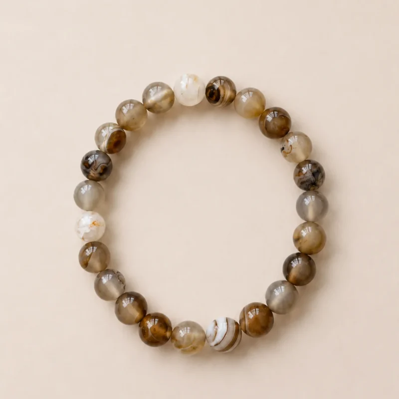 adelæ ELIN SMOKY AGATE BRACELET