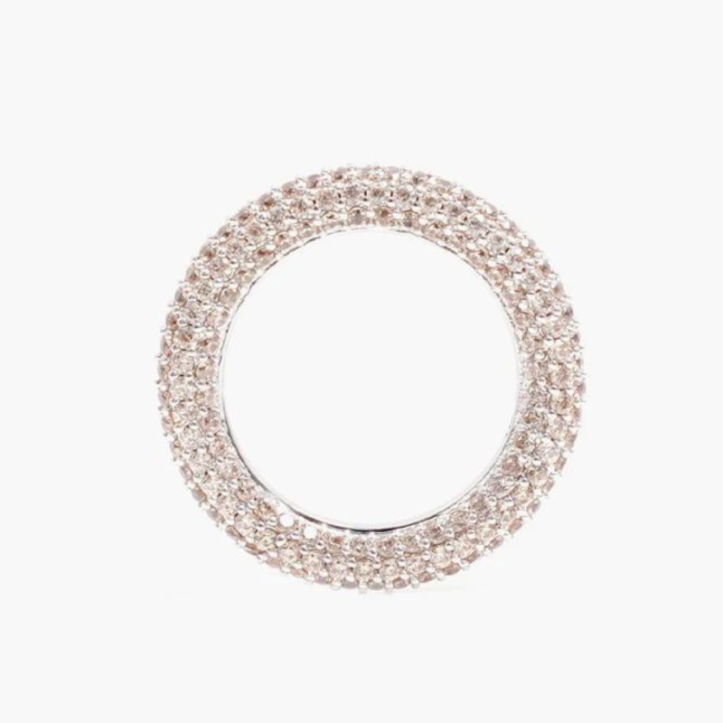 COLORFUL RING IN BEIGE SILVER