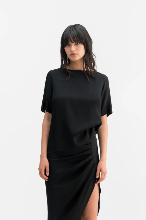 YOLI SILK BLOUSE IN BLACK YOLI SILK BLOUSE IN BLACK - Image 1