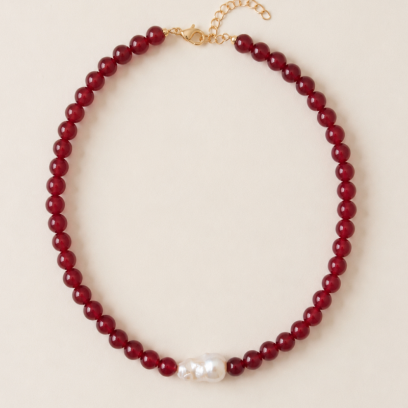 adelæ JASMINE BAROQUE NECKLACE RED